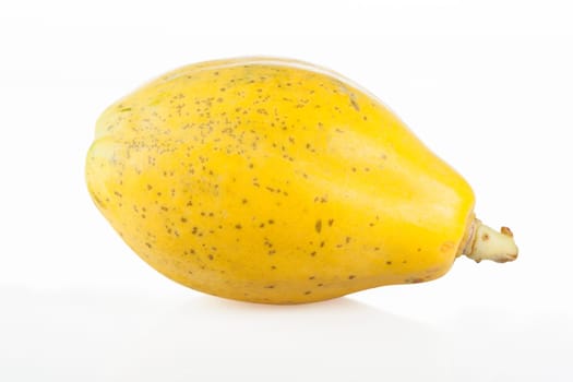 Ripe papaya isolated on white background