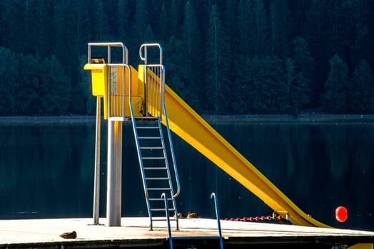 Titisee,outdoor pool with slide