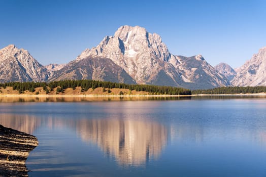 Teton Range towering over Jackson Lake in Grand Teton National Park