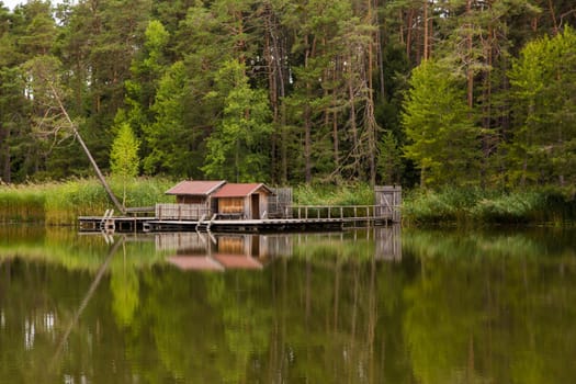 View of reflections on the Fie' lake