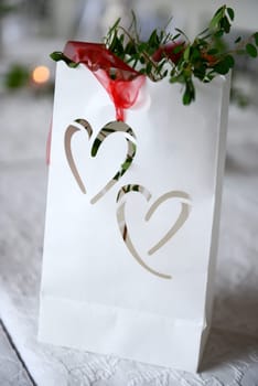 Wedding decoration with hearts