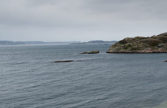 Lysekil one place at the swedish westcoast a grey day at the autumn