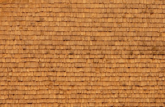 House wall made of wooden shingles