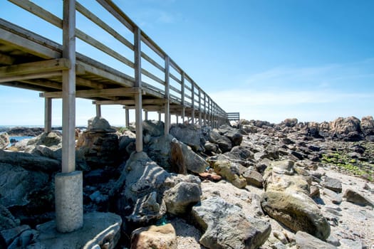 Viana do Castelo beach entrance in northern Portugal