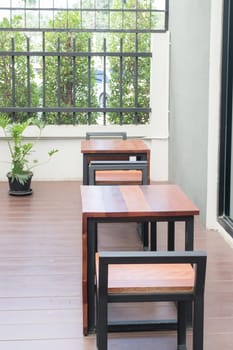 Exterior of street coffee shop, stock photo
