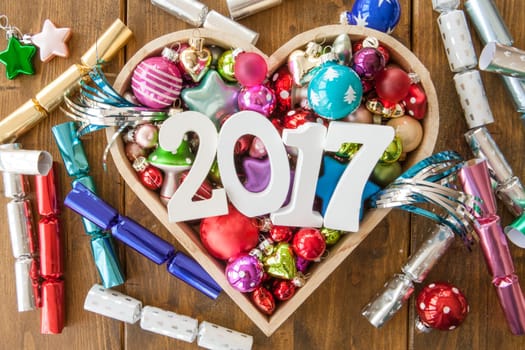 Happy New Year with colorful bangs
