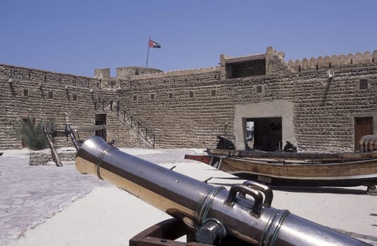 the Al Fahidi Fort in the old town in the city of Dubai in the Arab Emirates in the Gulf of Arabia.