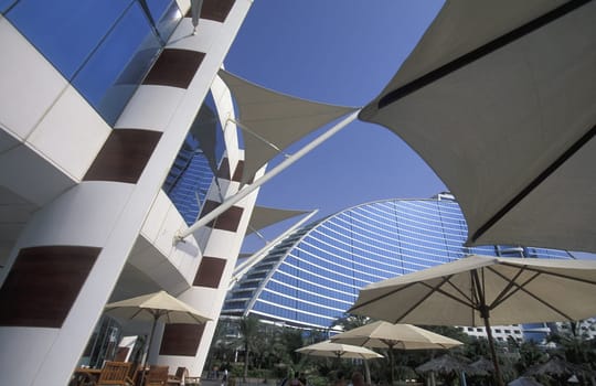the Jumeira Beach Hotel in the city of Dubai in the Arab Emirates in the Gulf of Arabia.