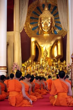 the Wat Phra Sing Temple in the city of chiang mai in the north of Thailand in Southeastasia. ...