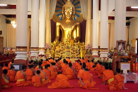 the Wat Phra Sing Temple in the city of chiang mai in the north of Thailand in Southeastasia. ...