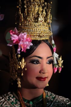 a traditional dance group in a park in the city of chiang mai in the north of Thailand in Southeastasia. ...