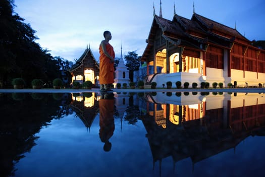 the Wat Phra Sing Temple in the city of chiang mai in the north of Thailand in Southeastasia. ...