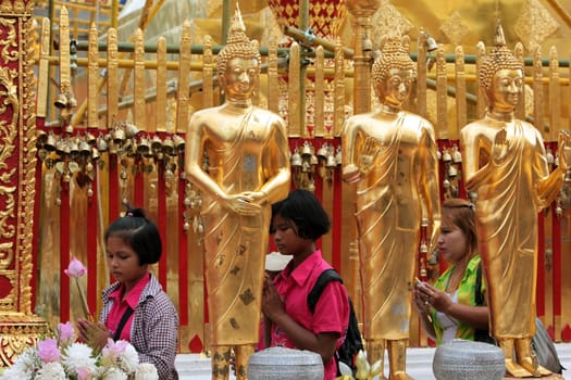 the Wat Phra That Doi Suthep Temple in the city of chiang mai in the north of Thailand in Southeastasia. ...