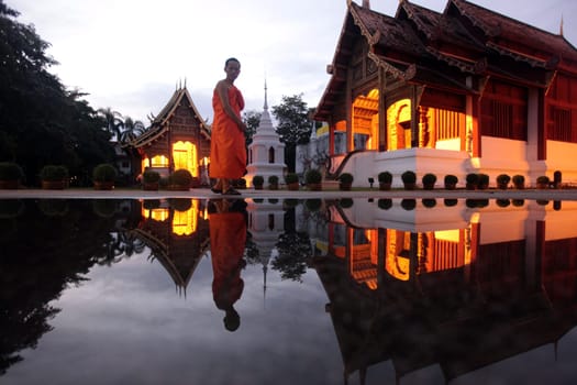 the Wat Phra Sing Temple in the city of chiang mai in the north of Thailand in Southeastasia. ...