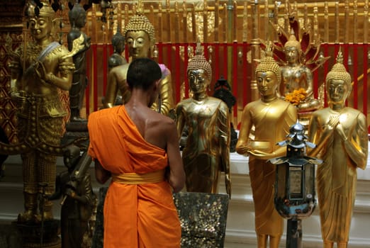 the Wat Phra That Doi Suthep Temple in the city of chiang mai in the north of Thailand in Southeastasia. ...