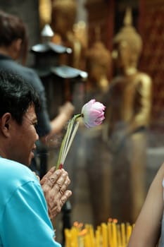 the Wat Phra That Doi Suthep Temple in the city of chiang mai in the north of Thailand in Southeastasia. ...