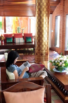 a hotel in the Tourist Quater in the city of chiang mai in the north of Thailand in Southeastasia. ...