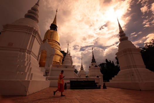 the Wat Suan Dok Temple in the city of chiang mai in the north of Thailand in Southeastasia. ...