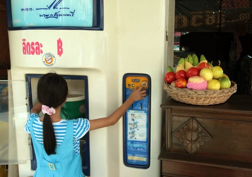 a water machine in a street in the Tourist Quater in the city of chiang mai in the north of Thailand in Southeastasia. ...