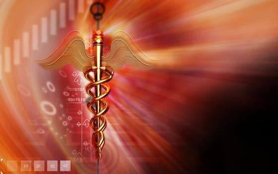 Digital illustration of Medical symbol in colour background