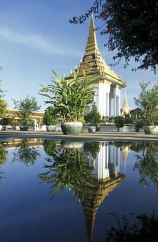 the museum of the killing fields of the khmer rouge outside of the city of phnom penh in cambodia in southeastasia.