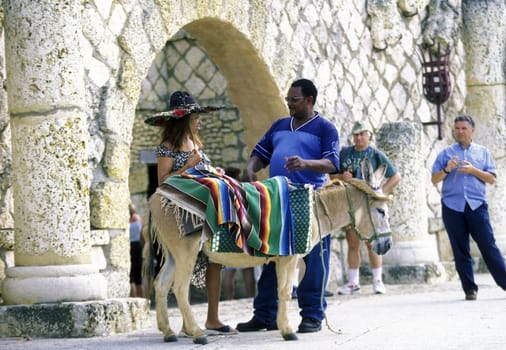 the colonial village of Altos de Chavon in the Dominican Republic in the Caribbean Sea in Latin America.