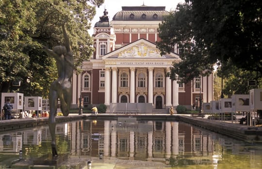 the theater  in the old town of the city of Sofia in Bulgaria in east Europe.