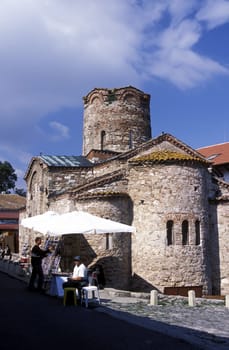 the old town of Nesebar on the coast of the Black sea in Bulgaria in east Europe.