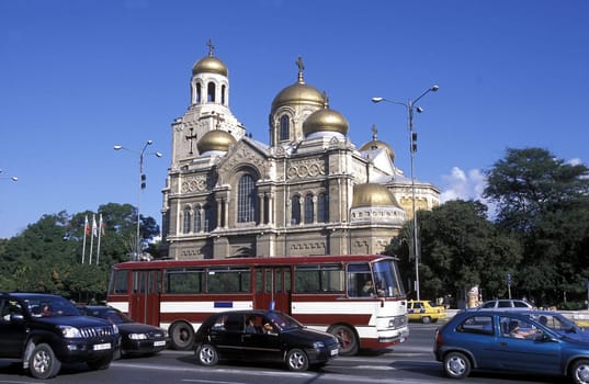 the Cathedral in the city centre of Varna on the Blacksea in Bulgaria in east Europe.
