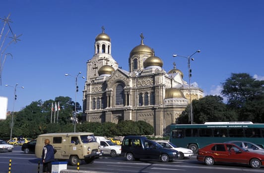 the Cathedral in the city centre of Varna on the Blacksea in Bulgaria in east Europe.