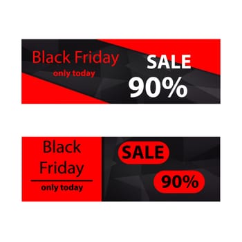 Black Friday sale inscription design template. Black Friday banner. Vector illustration