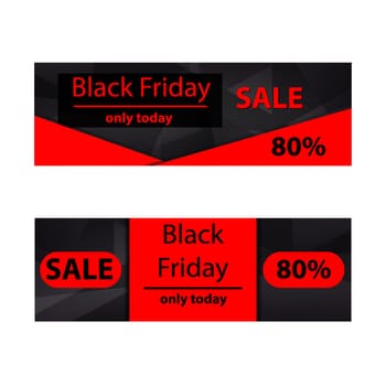 Black Friday sale inscription design template. Black Friday banner. Vector illustration