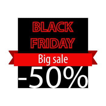 Black Friday sale inscription design template. Black Friday banner. Vector illustration