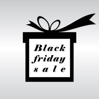 Black friday sale background. Gift icon. Vector illustration