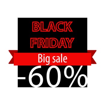 Black Friday sale inscription design template. Black Friday banner. Vector illustration