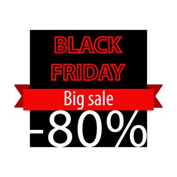 Black Friday sale inscription design template. Black Friday banner. Vector illustration