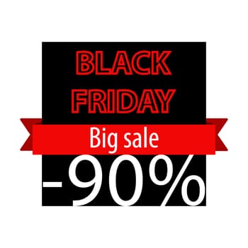 Black Friday sale inscription design template. Black Friday banner. Vector illustration