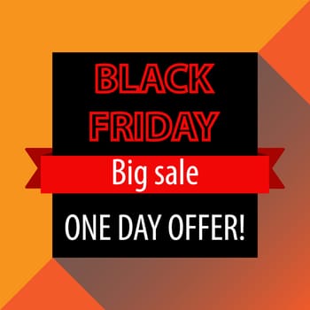 Black Friday sale inscription design template. Black Friday banner. Vector illustration