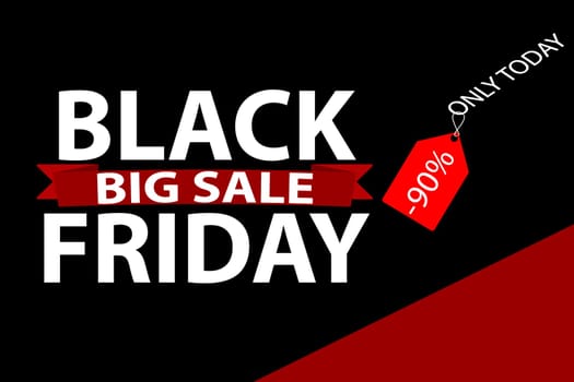 Black Friday sale inscription design template. Black Friday banner. Vector illustration