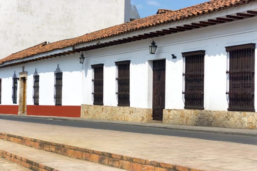 Colonial architecture at the academy of history in Cali, Colombia