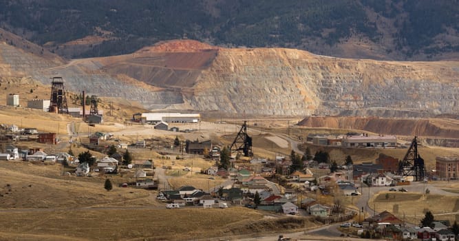 The Berkeley Pit Mine and Butte Montana