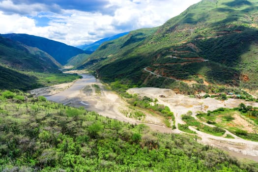 View of Chicamocha Canyon in Santander, Colombia