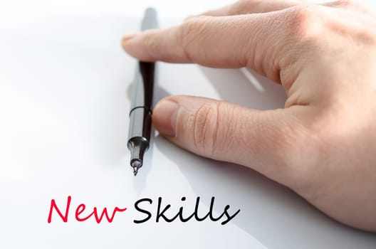 New skills text concept isolated over white background