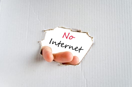No internet text concept isolated over white background