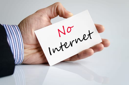 No internet text concept isolated over white background