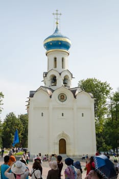 Sergiev Posad - August 10, 2015: Spirit temple of the Holy Trinity St. Sergius Lavra