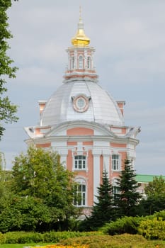 Sergiev Posad - August 10, 2015: Smolensk temple of the Holy Trinity St. Sergius Lavra