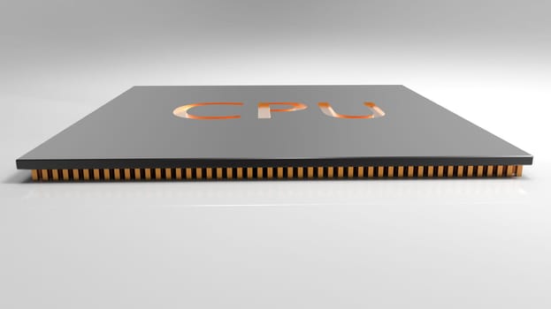The 3d render Central Computer Processors CPU concept. technology background. High resolution