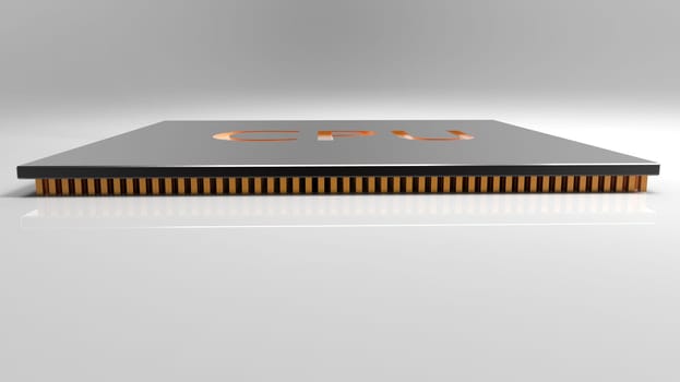 The 3d render Central Computer Processors CPU concept. technology background. High resolution