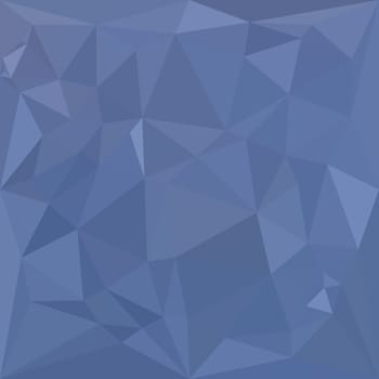 Low polygon style illustration of a steel blue abstract geometric background.